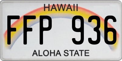 HI license plate FFP936