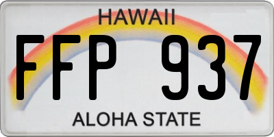 HI license plate FFP937