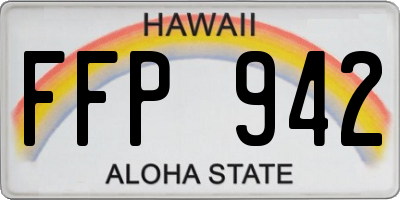 HI license plate FFP942