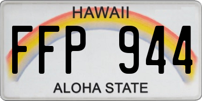 HI license plate FFP944