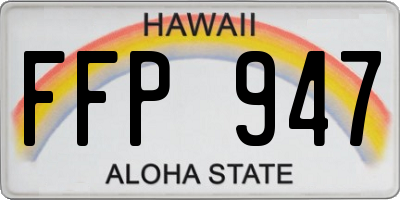 HI license plate FFP947