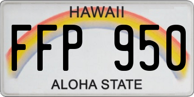 HI license plate FFP950
