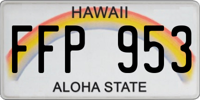 HI license plate FFP953