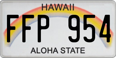 HI license plate FFP954