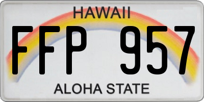 HI license plate FFP957