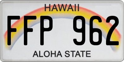 HI license plate FFP962