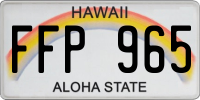HI license plate FFP965