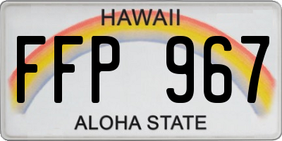 HI license plate FFP967