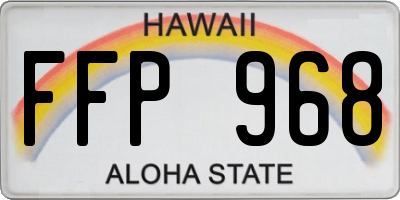 HI license plate FFP968