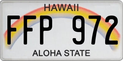 HI license plate FFP972