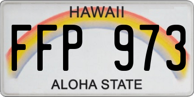 HI license plate FFP973
