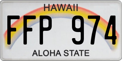 HI license plate FFP974