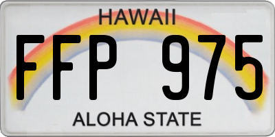 HI license plate FFP975
