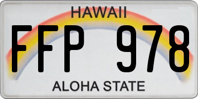 HI license plate FFP978