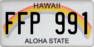 HI license plate FFP991