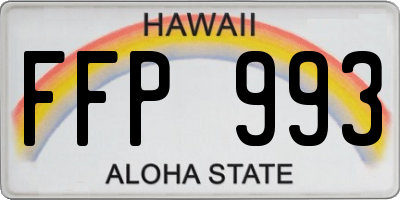 HI license plate FFP993