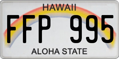 HI license plate FFP995