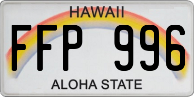HI license plate FFP996