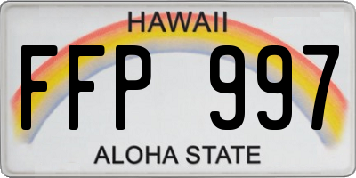 HI license plate FFP997