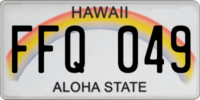 HI license plate FFQ049