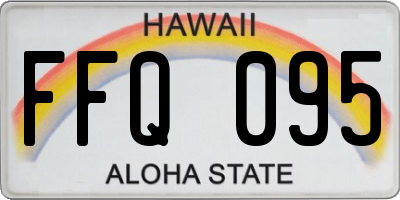 HI license plate FFQ095