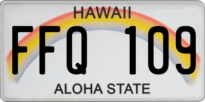 HI license plate FFQ109