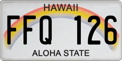 HI license plate FFQ126