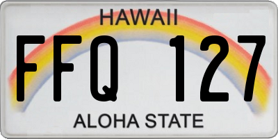 HI license plate FFQ127
