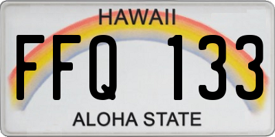 HI license plate FFQ133