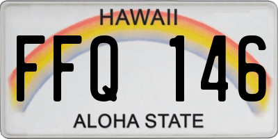 HI license plate FFQ146