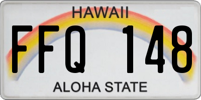 HI license plate FFQ148