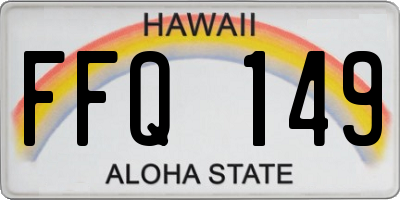 HI license plate FFQ149