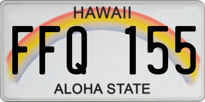 HI license plate FFQ155