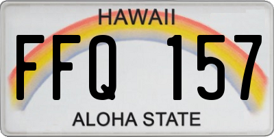 HI license plate FFQ157