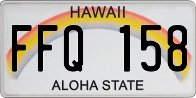 HI license plate FFQ158