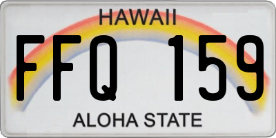 HI license plate FFQ159