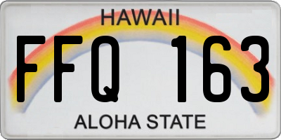 HI license plate FFQ163