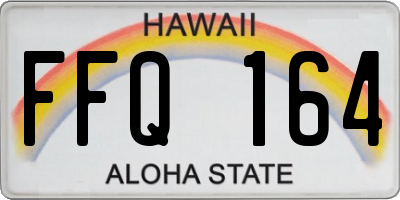 HI license plate FFQ164
