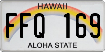 HI license plate FFQ169