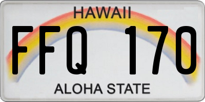 HI license plate FFQ170