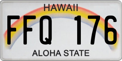 HI license plate FFQ176