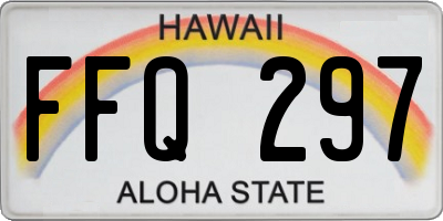 HI license plate FFQ297