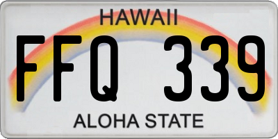 HI license plate FFQ339