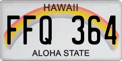 HI license plate FFQ364