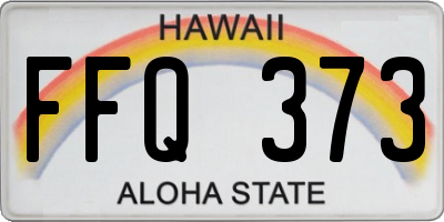 HI license plate FFQ373