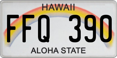 HI license plate FFQ390
