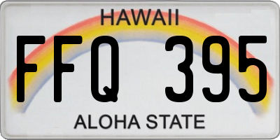 HI license plate FFQ395