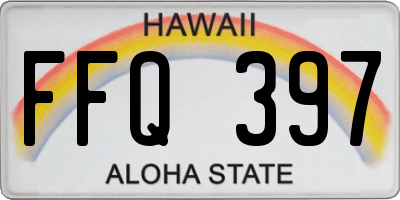 HI license plate FFQ397