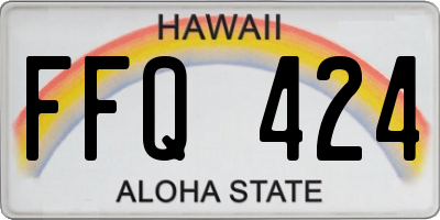 HI license plate FFQ424