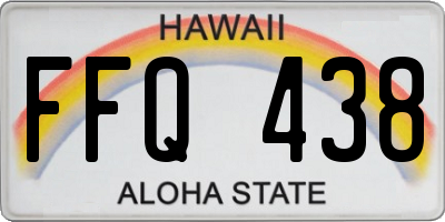 HI license plate FFQ438